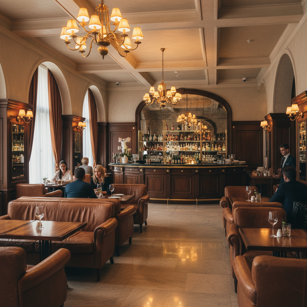 Étterem lounge-résszel és gasztronómiai kínálattal